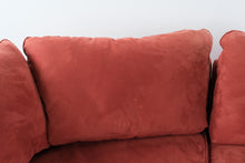 Load image into Gallery viewer, Bauhaus Microfiber Sectional Sofa Rust Red Modular Sofa with Ottoman