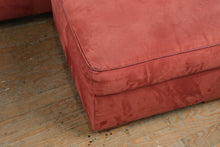Load image into Gallery viewer, Bauhaus Microfiber Sectional Sofa Rust Red Modular Sofa with Ottoman
