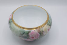 Load image into Gallery viewer, Bavaria Hand Painted Floral Bowl Vintage Porcelain Roses Gold Rim