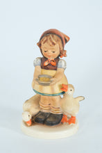 Load image into Gallery viewer, Hummel Figurine Be Patient #197/0 TMK-5 – Girl Feeding Geese – 4.5” Vintage Goebel W. Germany