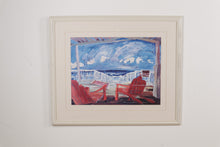 Load image into Gallery viewer, Beach Porch with Red Chairs 36 x 30