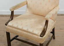 Load image into Gallery viewer, Upholstered Armchair with Bee Motif Fabric & Solid Wood Frame