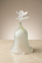 Load image into Gallery viewer, Vintage Balos 1980 Handmade Frosted Glass Flower Handle Bell Ruffled Rim