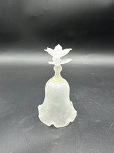 Load image into Gallery viewer, Vintage Balos 1980 Handmade Frosted Glass Flower Handle Bell Ruffled Rim