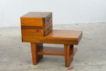 Load image into Gallery viewer, Bench Made Solid Wood Side Table Two Drawer Brass Hardware 30 x 15