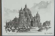 Load image into Gallery viewer, Original Framed Architectural Drawing Berliner Dom Signed Ink and Wash Artwork