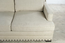 Load image into Gallery viewer, Bernhardt Beige Upholstered Sofa with Nailhead Trim I