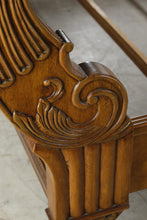 Load image into Gallery viewer, Bernhardt King Size Burl Wood Sleigh Bed with Carved Feet
