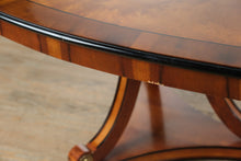 Load image into Gallery viewer, Biedermeier Double Pedestal Dining Set – Burled Top with 6 Restored Chairs