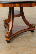 Load image into Gallery viewer, Biedermeier Double Pedestal Dining Set – Burled Top with 6 Restored Chairs