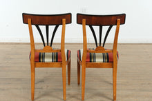 Load image into Gallery viewer, Biedermeier Double Pedestal Dining Set – Burled Top with 6 Restored Chairs