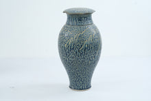 Load image into Gallery viewer, Bill Meadows Vintage Blue Crystalline Glaze Lidded Studio Pottery Vase 11 Inches