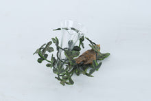 Load image into Gallery viewer, Bird Vine Glass Bud Vase Metal Candle Holder Decorative Accent