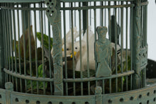 Load image into Gallery viewer, Vintage Chinese Style Pagoda Bird Cage With Carved Figures and Birds