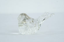 Load image into Gallery viewer, Clear Art Glass Bird Paperweight Controlled Bubble Figurine 3 5 Inch