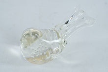Load image into Gallery viewer, Clear Art Glass Bird Paperweight Controlled Bubble Figurine 3 5 Inch