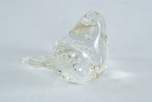 Load image into Gallery viewer, Clear Art Glass Bird Paperweight Controlled Bubble Figurine 3 5 Inch