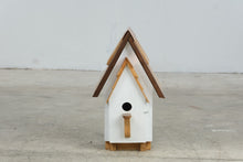 Load image into Gallery viewer, Cedar Wood Birdhouse Copper Roof Accents 18 Inch Outdoor Garden Decor