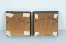 Load image into Gallery viewer, Vintage Pair Framed Bird Prints with Convex Glass 4.5 Inch Square