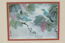 Load image into Gallery viewer, Anton Wang Watercolor Pair Birds Butterfly Iris Signed Numbered Framed Art 8 x 11