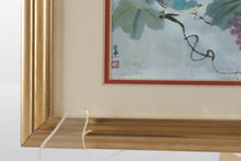Load image into Gallery viewer, Anton Wang Watercolor Pair Birds Butterfly Iris Signed Numbered Framed Art 8 x 11