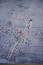 Load image into Gallery viewer, “Birds and Camellia in Snow” Framed Asian Art Print – Metallic Gold Highlights, Carriage House Interiors