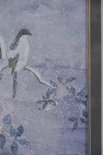 Load image into Gallery viewer, “Birds and Camellia in Snow” Framed Asian Art Print – Metallic Gold Highlights, Carriage House Interiors