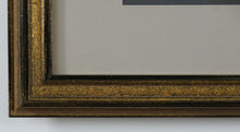 Load image into Gallery viewer, “Birds and Camellia in Snow” Framed Asian Art Print – Metallic Gold Highlights, Carriage House Interiors