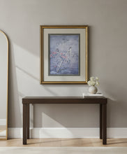 Load image into Gallery viewer, “Birds and Camellia in Snow” Framed Asian Art Print – Metallic Gold Highlights, Carriage House Interiors