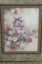 Load image into Gallery viewer, "Victorian Birdhouse Garden" – Signed & Numbered Lena Liu Print in Ornate Gold Frame