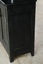 Load image into Gallery viewer, Black Painted Wood Buffet Cabinet and Open Hutch