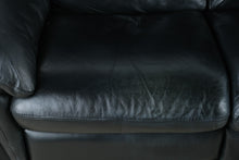 Load image into Gallery viewer, Black Leather Triple Reclining Sofa