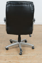Load image into Gallery viewer, High Back Executive Office Chair Black Faux Leather Swivel Rolling Chair