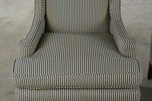 Load image into Gallery viewer, Pair of Traditional Striped Wingback Accent Chairs - Online Only