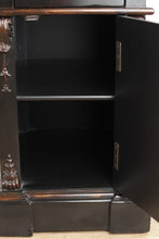 Load image into Gallery viewer, Black Side Table with Lower Rose Cabinet - Ultimate Accents