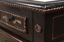 Load image into Gallery viewer, Black Side Table with Lower Rose Cabinet - Ultimate Accents