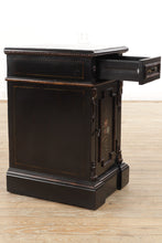 Load image into Gallery viewer, Black Side Table with Lower Rose Cabinet - Ultimate Accents