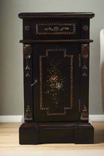 Load image into Gallery viewer, Black Side Table with Lower Rose Cabinet - Ultimate Accents
