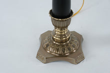 Load image into Gallery viewer, Pair of Pineapple Brass & Black Table Lamps – 30" Tall Classic Elegance with Pleated Shades