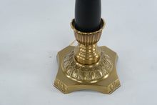 Load image into Gallery viewer, Pair of Pineapple Brass & Black Table Lamps – 30" Tall Classic Elegance with Pleated Shades