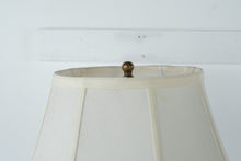 Load image into Gallery viewer, Pair of Pineapple Brass & Black Table Lamps – 30" Tall Classic Elegance with Pleated Shades