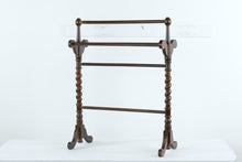 Load image into Gallery viewer, Wooden Blanket & Quilt Rack with Barley Twist Sides