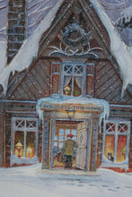 Load image into Gallery viewer, Blessings of Home by Trisha Romance – Limited Edition Signed & Numbered Print (70/2000) w/ COA – 21" x 24" Framed Winter Cottage Scene