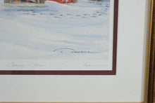 Load image into Gallery viewer, Blessings of Home by Trisha Romance – Limited Edition Signed & Numbered Print (70/2000) w/ COA – 21" x 24" Framed Winter Cottage Scene