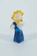 Load image into Gallery viewer, Hand-Blown Art Glass Clown Figurine with Blue Robe & Red Prop – Tall Circus-Inspired Miniature