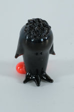 Load image into Gallery viewer, Miniature Hand-Blown Art Glass Penguin Figurine – Black & Orange Collectible with Whimsical Expression