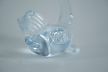 Load image into Gallery viewer, Hand-Blown Glass Swan Figurine with Crown – Clear Art Glass Miniature (Approx. 3")