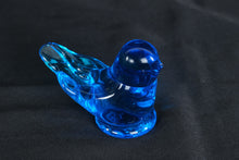 Load image into Gallery viewer, Blue Art Glass Bird Figurine Cobalt Transparent Decorative Paperweight 4 Inch