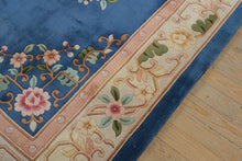 Load image into Gallery viewer, Chinese Wool Floral Area Rug - Blue and Blush - Blossom Motif