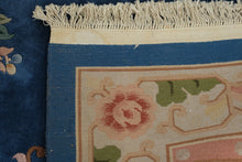 Load image into Gallery viewer, Chinese Wool Floral Area Rug - Blue and Blush - Blossom Motif